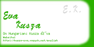 eva kusza business card